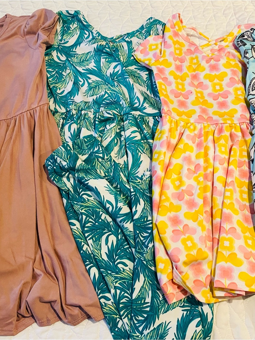 Dot Dot Smile Yellow & Pink Floral Casual Dress bundle